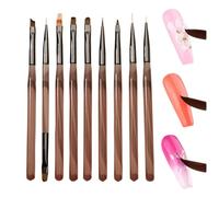Pinceles para diseño de uñas, Pinceles de diseño para decoración de uñas | Bolígrafo para decoración de uñas 9X - Pincel para delineador de uñas para uso en salón doméstico, pinceles para esmalte de u