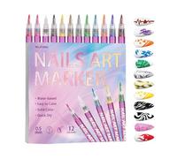 Pinceles para - Herramientas para manicura de secado rápido - Marcadores para uñas para diseños creativos, para principiantes y mujeres, uso salón , práctica diaria regalo cumpleaños