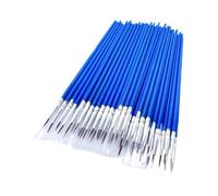 Pinceles para Pintura Juego de 100 Pinceles Nailon for Pintar Grafiti, acrílico, Acuarela, Suministros Arte Profesional, Varilla plástico, Tubo Aluminio, bolígrafo línea(B (Brown) 100pcs)