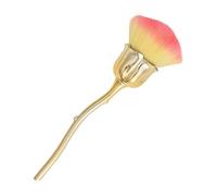 Pinceles para uñas de mango largo diseñados para quitar y quitar polvo en forma de rosa, cepillo de cerdas suaves para salón y cepillo profesional de uñas HOme