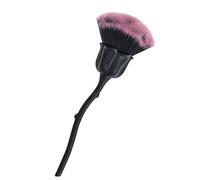 Pinceles para uñas de mango largo diseñados para quitar y quitar polvo en forma de rosa, cepillo de cerdas suaves para salón y hogar