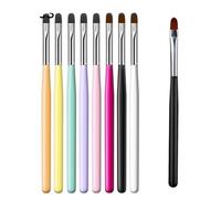 Pinceles para uñas Pincel for uñas, diseño de pluma, fototerapia, gel, extensión, recubrimiento, pintura, herramientas de manicura DIY para Bricolaje(9PCS)