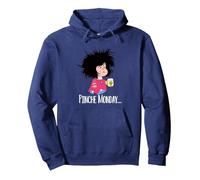 Pinche Lunes Divertido Sleepy Mafalda Español Sudadera con Capucha, Unisex para Adultos, Azul Marino, XXL