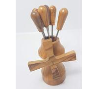 Pinchero Molino de Madera, con 6 pinchos para aperitivos