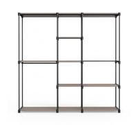 Pincho Armario Ropero Armarios de Tela, Vestidor Abierto, Closet Organizer, Estanterias Almacenaje, Perchero Ropa Resistente con Barra Colgar Ropa, Organizador Armario - 182 x 43 x 182 cm