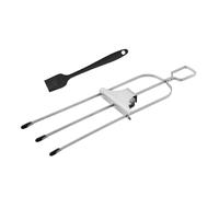 Pincho Barbacoa | Acero Inoxidable Reutilizable Antideslizante,Brochetas Planas para Kebab,para pollo, gambas, coliflor, ternera, salchichas, en la playa, jardín, reunión