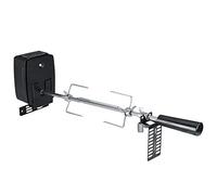 Pincho eléctrico para barbacoa, 106 cm, universal, acero inoxidable, motor de barbacoa, batería de 360°, soporte para pollo motorizado, 2-3 rpm, carga de 7 kg, ideal para barbacoa de gas, parrilla de