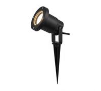 Pincho exterior clavos 1xegu10 negro policarbonato ip65 16,2x9,8d