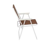 Pincho Silla Plegable Silla De Playa, Tumbona Playa Plegable, Tumbona Jardin Exterior Resistente, Camping Ligera Portátil - Tejido Transpirable Marron con Reposabrazos (Marron)