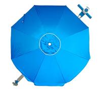 Pincho Sombrilla Playa Grande 220 cm, Antiviento hasta 35km/h, Protección UV 50, Materiales de Calidad, Tubo de Aluminio, 8 Varillas de Fibra, Palo reclinable (Color 30)