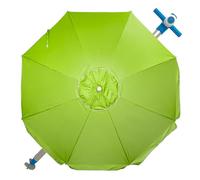 Pincho Sombrilla Playa Grande 240 cm, Antiviento hasta 35km/h, Protección UV 50, Materiales de CalidaD, 8 Varillas de Fibra de Vidrio, Palo reclinable, sistema (VERDE 31)