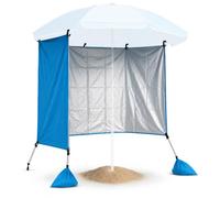 Pincho Toldo Lateral para Sombrilla Playa, Paravientos Playa con Sacos de Arena, Sombra Extra Antiviento, Refugio Plegable para Parasol, Accesorio Compacto Resistente y Ligero, 200x100 cm
