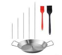 Pincho vertical de acero inoxidable con longitudes de pico ajustables para cocinar asador en horno de parrilla compatible con recetas de giroscopios (1)