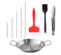 Pincho vertical de acero inoxidable con longitudes de pico ajustables para cocinar asador en horno de parrilla compatible con recetas de giroscopios (3)