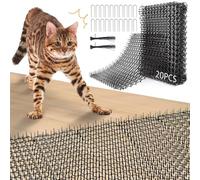 Pinchos Anti Gatos,20 Piezas Anti Gatos Exterior,20 * 40CM Ahuyentador Gatos,Barrera para Animales con Púas, Antigatos,Jardín, Rejilla para Espinas,Barrera para Animales,Rejilla Antiespinas