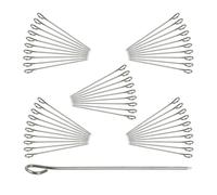 Pinchos barbacoa brochetas reutilizables palillos de acero 11 cm 150 unidades
