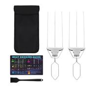 Pinchos De Barbacoa Expulsor Deslizante Reutilizable De Acero Inoxidable 3