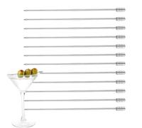 Pinchos De Cóctel Para Aperitivo - Pincho Palillo De Acero Inoxidable Plateado - Palillos Decorativos De | Bebida Fruta Buffet Repostería Graduación Vacaciones Ensalada Sushi Queso Snack