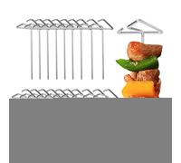Pinchos de metal | Púas verticales reutilizables para parrilla - Soporte para freidora de aire, pinchos de kebab, para pollo, verduras, carne, filete, camarones, frutas, camping, al aire libre, cocina