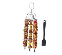 Pinchos De Parrilla,Acero Inoxidable Reutilizable Antideslizante,Brochetas De Kebab A La Barbacoa | para pollo, gambas, coliflor, ternera, salchichas, en la playa, jardín, reunión