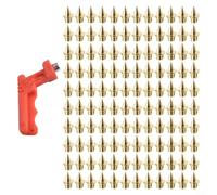 Pinchos de pista y campo de 14 pulgadas, 120 piezas de acero para reemplazo de zapatos con herramienta, ideal para competiciones de correr y campo traviesa (oro 120 piezas)