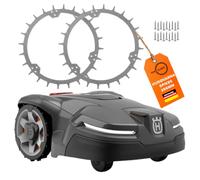 Pinchos para robot cortacésped Husqvarna Automower 320, 330, 420, 430X, 435X, 435X AWD, 440, 450X, acero inoxidable, corte láser, 18 tornillos de precisión, ayuda de tracción para robot de césped
