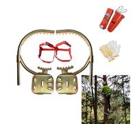 Pinchos para trepar árboles para cazar con guantes, dispositivo de escalada de árboles para recoger frutas/cocos con mecanismo de bloqueo, hebilla de pie de escalada mejorada (modelo 200)