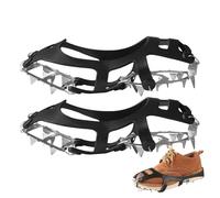 Pinchos para zapatos, mangos universales antideslizantes de acero inoxidable - Picos de nieve para zapatos - Para hombres y mujeres caminar invierno al aire libre escalada pesca deportes jardín parque