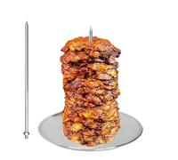 Pinchos verticales para barbacoa al pastor - pinchos de barbacoa verticales desmontables de acero inoxidable para barbacoa brasileña para tacos al pastor, shawarma, kebabs, giroscopios