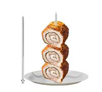 Pinchos verticales para barbacoa, pinchos verticales | Soporte brasileño de soporte vertical extraíble en acero inoxidable Al | Pinchos brasileños para barbacoa verticales para montar y desmontar