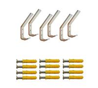 PINCHUANG - 18 ganchos para casco de motocicleta, estante para sombreros, colgador de almacenamiento de casco ecuestre montado en la pared, gancho de exhibición de tela de motocicleta con tornillos de