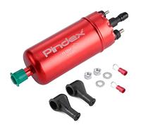 Pindex Bomba de Combustible Eléctrica de 12 V: Bomba de Transferencia de Combustible Diésel Universal de Alta Presión de 12 V En Línea de 125 Psi, Repuesto de Bomba Externa 0580464070 (Rojo)