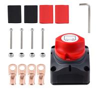 Pindex Interruptor de Batería de 12-48 V, Interruptor de Batería de 300 A, Interruptor Principal, Interruptor de Alimentación 1-2 both-off, para caravanas moto coche camione barco