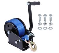 Pindex Petit Treuil Manuel para Remolque de Barco con 10 m, 800 kg, 4:1 | para Remolcar Motos Acuáticas, Embarcaciones Pequeñas, Con Mecanismo de Bloqueo, Con tornillo de Fijación, Tuerca y Arandela