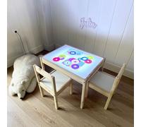 Pine and Kids Mesa de luz Montessori con sillas (LED Smart RGB)