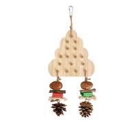 (Pine cone style) Juguete de corcho para picar y moler, percha para jaula de pájaros pequeños y grandes, accesorio para molares
