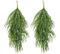 Pine Garland - Christmas Garland | Door Wreath | Realistic Fake Aesthetic Hangin Vines Artificial Pine Garlands Decoration Artificial Autumn Maple Leaves for Home Garden Accessories