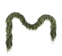 Pine Garland Realistic, Artificial Cedar Hanger, Real Touch Christmas Greenery Garland for Home, Porch, Fireplace, Mantel, Stairs, Farmhouse Décor, Holiday Parties, Welcome Decorations