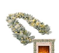 Pine Garland - String Lights, Battery Operated Christmas Decoration