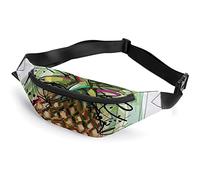 Pine Hand Drawn Sketch Roses Fanny Pack, Riñonera Deportiva para niños Adultos para Hombres y Mujeres