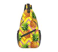 Pine Sling Bag, Chest Bag Daypack, Crossbody Sling Mochila para Viajes, Deportes, Correr, Senderismo