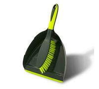 Pine-Sol Juego de recogedor y Cepillo | Diseño de anidación a presión | Portable, Compacto recogedor de Polvo y Escoba de Mano para Limpieza con Borde de Agarre de Goma, Verde