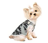 Pine tree under the moon Pet - Camiseta transpirable sin mangas L para perros y gatos pequeños, suave, cómoda, elegante