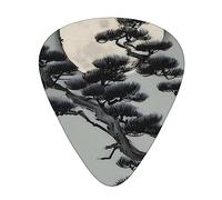 Pine Tree Under The Moonguitar - Juego de 12 púas de 3 grosores para guitarra acústica, bajo, guitarra eléctrica y mucho más.