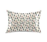 Pine & Truck - Funda de almohada de satén beige divertida para cuerpo, tamaño King, con cierre de sobre, para el hogar, 20 x 40 pulgadas