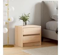Pine Wood Night Stand 40x31x35.5 cm with 2 Drawers, Solid Wood Bedside Table for Bedroom, Rustic Nightstand with Storage Space for Books, Remote, Home Decor