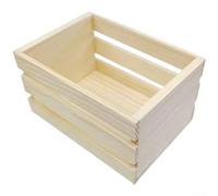 Pine Wood Storage Basket For Mini Accessories - Cesta de madera de pino | Madera de pino natural, acabado beige rústico, diseño ligero, ideal para miniaturas, manualidades y decoración de bricolaje