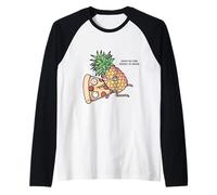 Pineapple Belongs on Pizza Camiseta Manga Raglan