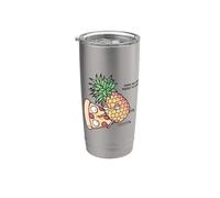 Pineapple belongs on pizza Vaso térmico de acero inoxidable de doble pared
