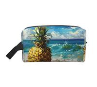 Pineapple By The Sea - Neceser de viaje para mujeres y hombres, organizador de gran capacidad, para accesorios, cosméticos, champú, brochas y artículos esenciales